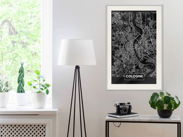 Poster 'City Map: Cologne (Dark)'