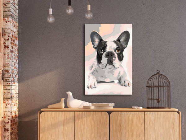 Malen nach Zahlen für Erwachsene 'Französische Bulldogge'