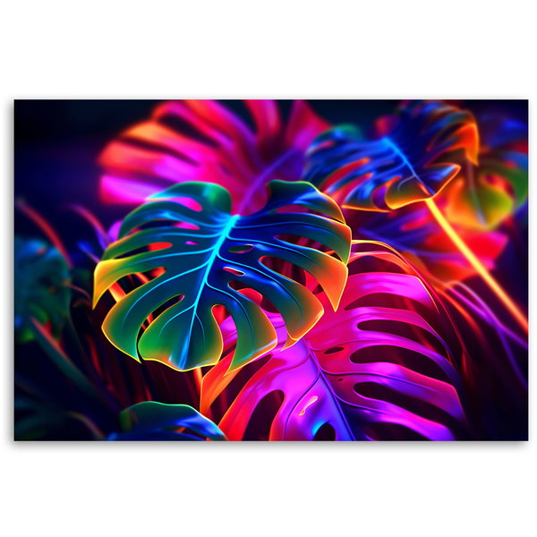 Kunstdruck auf Leinwand 'Neon Jungle 4'
