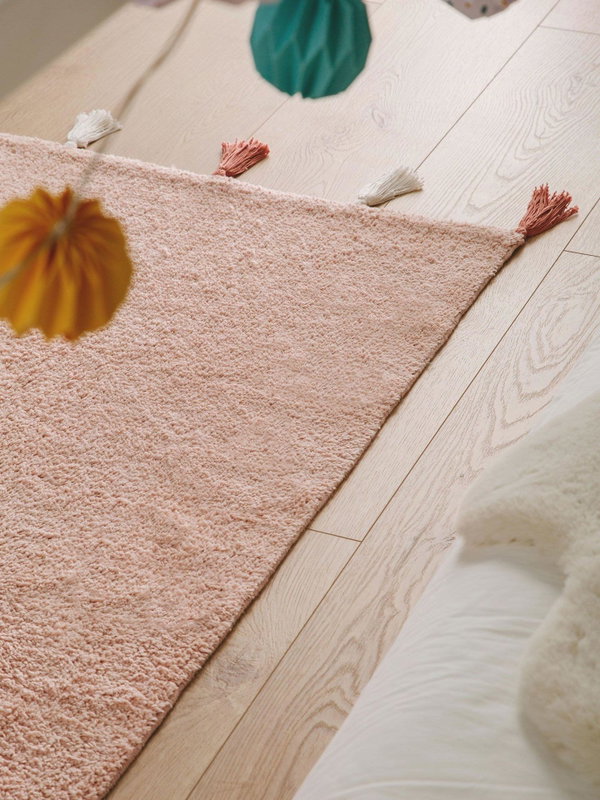 Design Waschbarer Kinderteppich Malu Rosa III