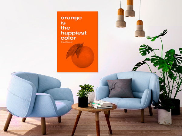 Stampa artistica su tela 'The Happiest Colour Vertical'