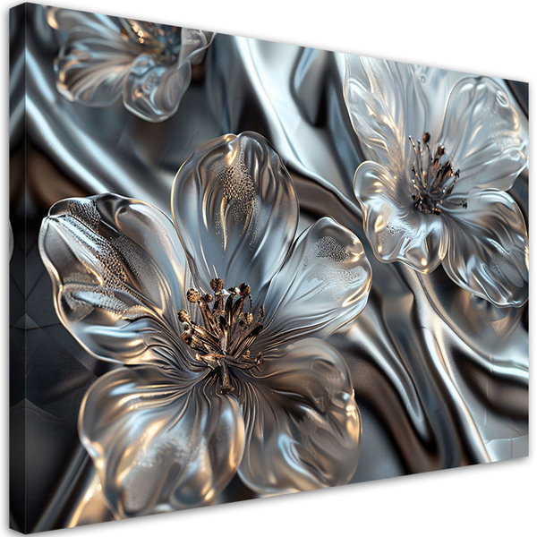 Kunstdruck auf Leinwand 'Silver Prism Blossoms'