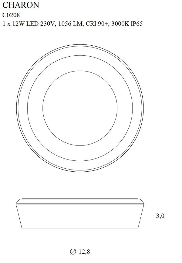 Deckenleuchte 'Charon 1'