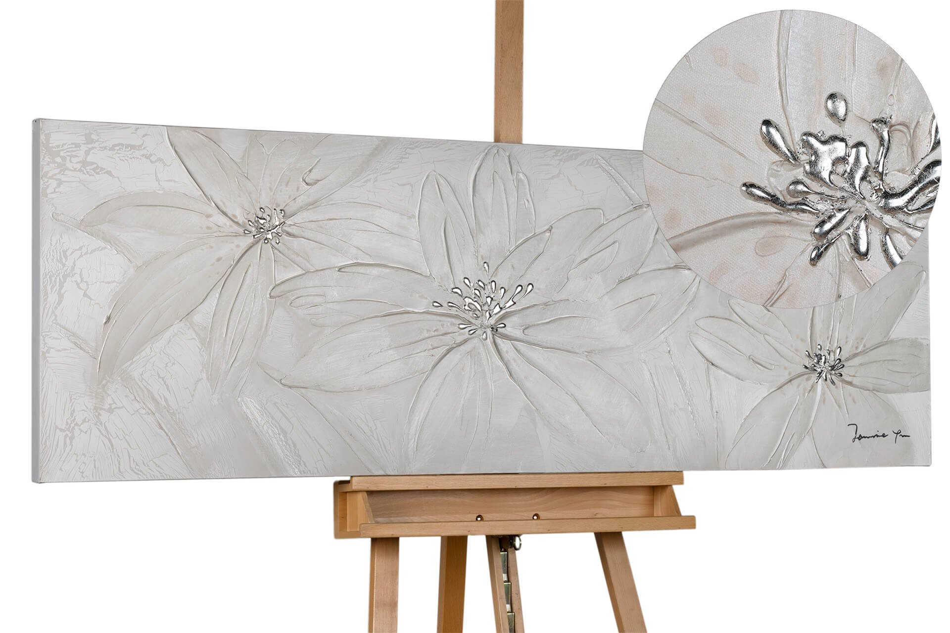 Acrylic painting abstract pattern flowers | KunstLoft