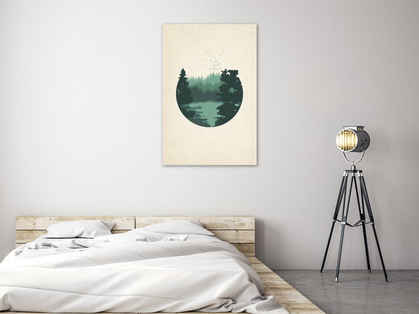 Kunstdruck auf Leinwand 'View of the Hills Vertical'
