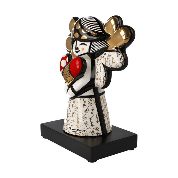Porzellan Figur 'Golden Faith' von Romero Britto 10,5x23x18,5cm