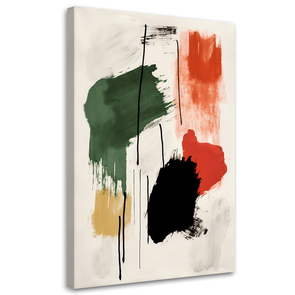 Kunstdruck auf Leinwand 'Abstract Color Strokes'