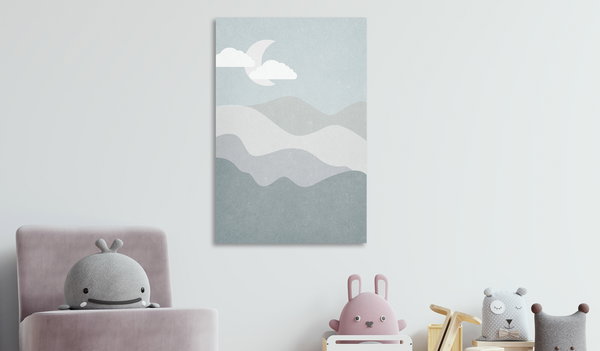 Kunstdruck auf Leinwand 'Mysterious Night Vertical'