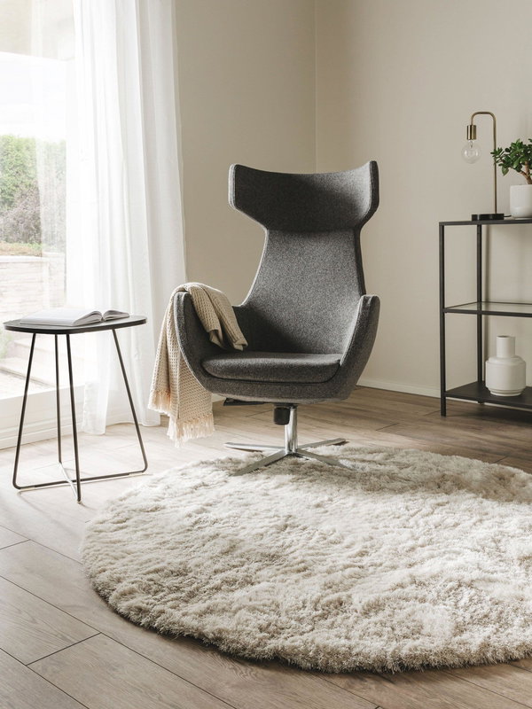 Design Hochflorteppich Whisper Beige
