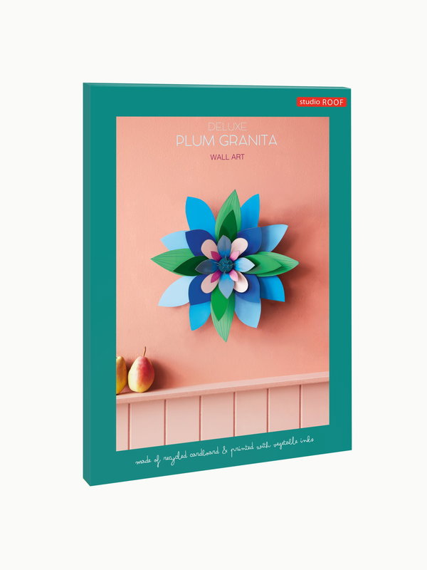 Wanddeko Papier 'Azurblaues Blütenblatt'