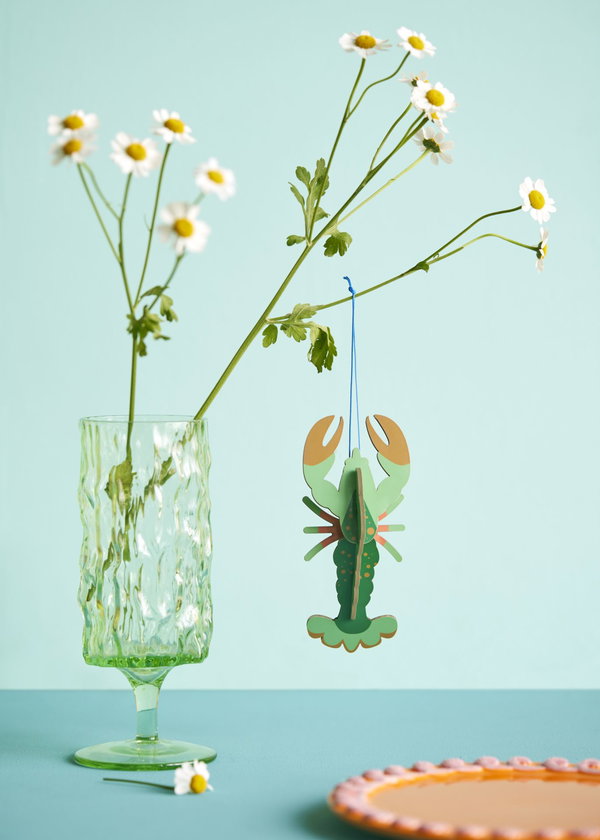 Hängende Deko 'Jade-Hummer'