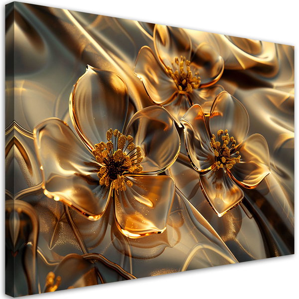 Εκτύπωση σε καμβά 'Golden Prism Blossoms 3'