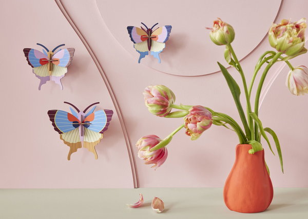 Wanddeko Papier 'Schmetterlings Trio'
