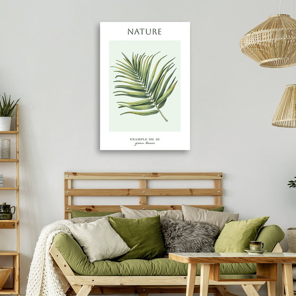 Kunstdruck auf Leinwand 'Green Leaves'