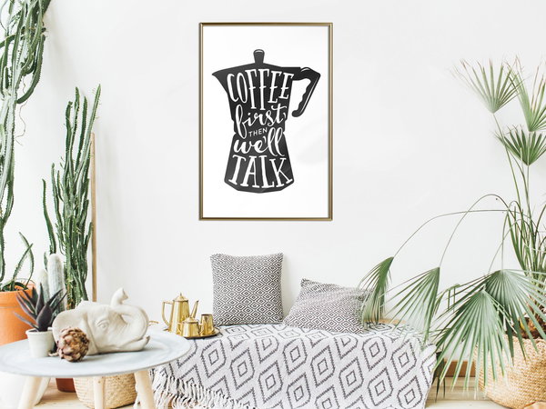 Poster 'Coffee First'