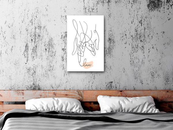 Kunstdruck auf Leinwand 'Tangled Love Vertical'