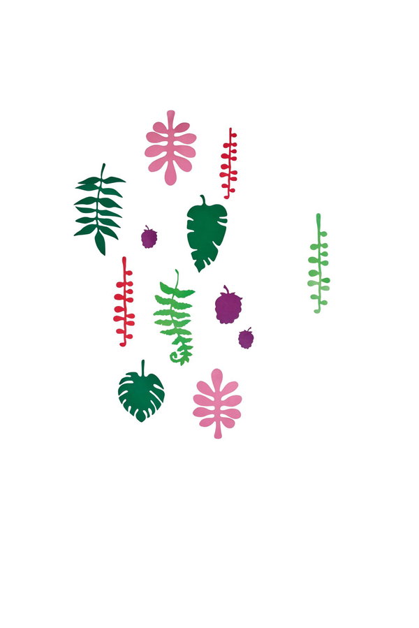 Wall deco 3d of cardboard 'Tropical Leaf Wall Art'