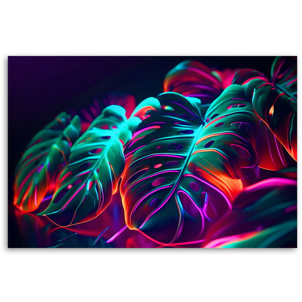 Kunstdruck auf Leinwand 'Neon Jungle 3'