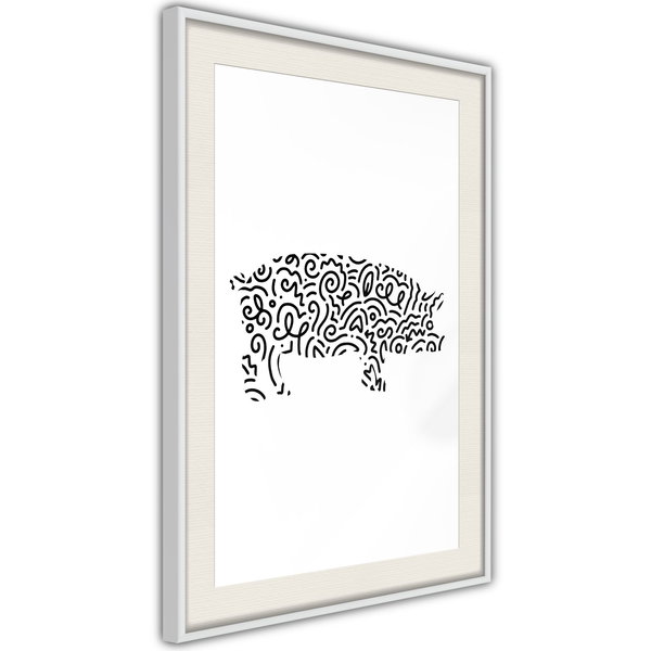 Poster 'Curly Pig'
