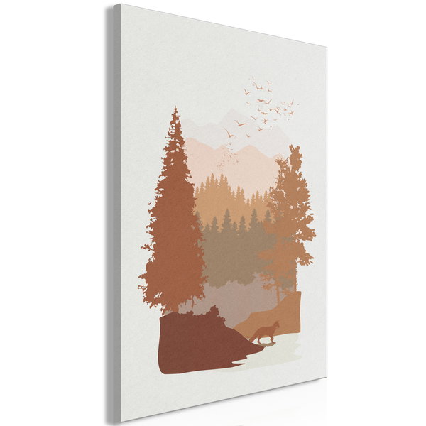 Umjetnički print na platnu 'Autumn in the Mountains Vertical'