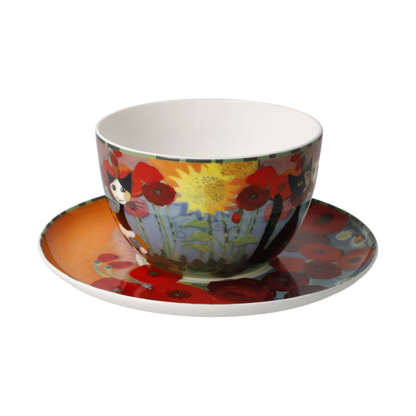 Goebel Tasse mit Untertasse 'Gartenzeit'