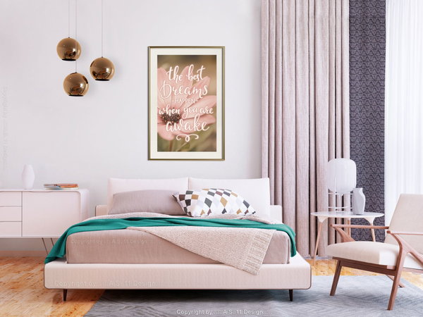 Poster 'The Best Dreams Happen When You Are Awake'