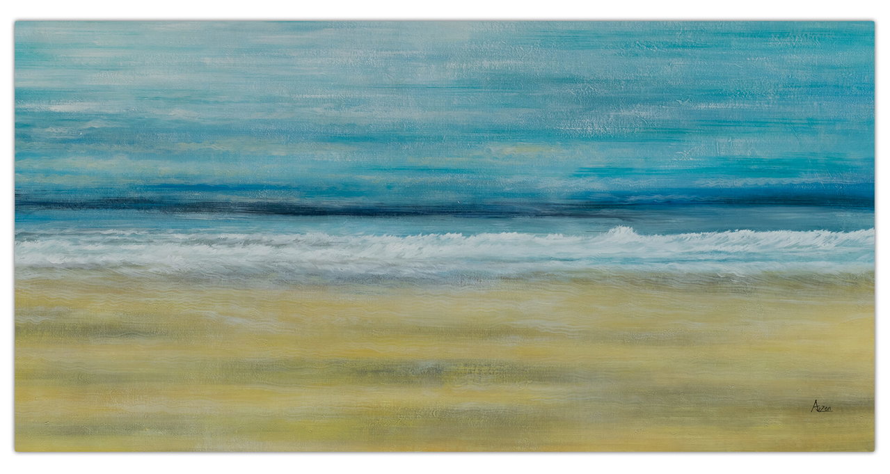 XXL Olieverf schilderijen 'Coast of Freedom' | Handgeschilderd unicum in de ruimte.