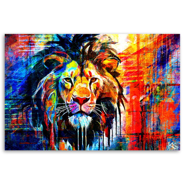Kunstdruck auf Leinwand 'Majestic Roar of Colors 2'