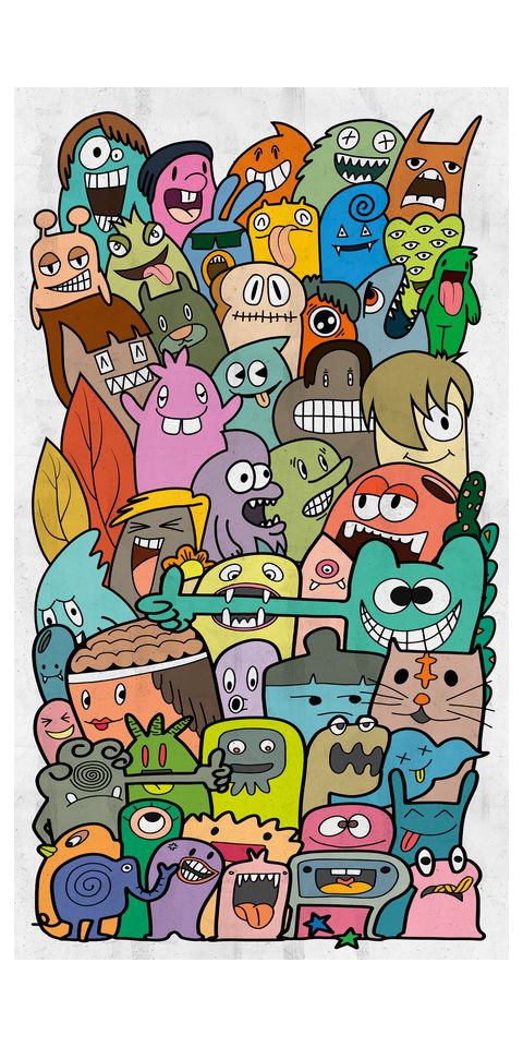 Behang 'Fun Characters' 159x280cm