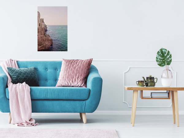 Kunstdruck auf Leinwand 'Turquoise Coast Vertical'