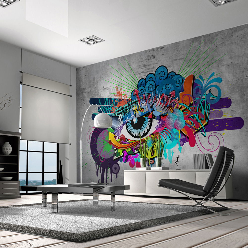 Tapete 'Graffiti eye' bestellen   KunstLoft