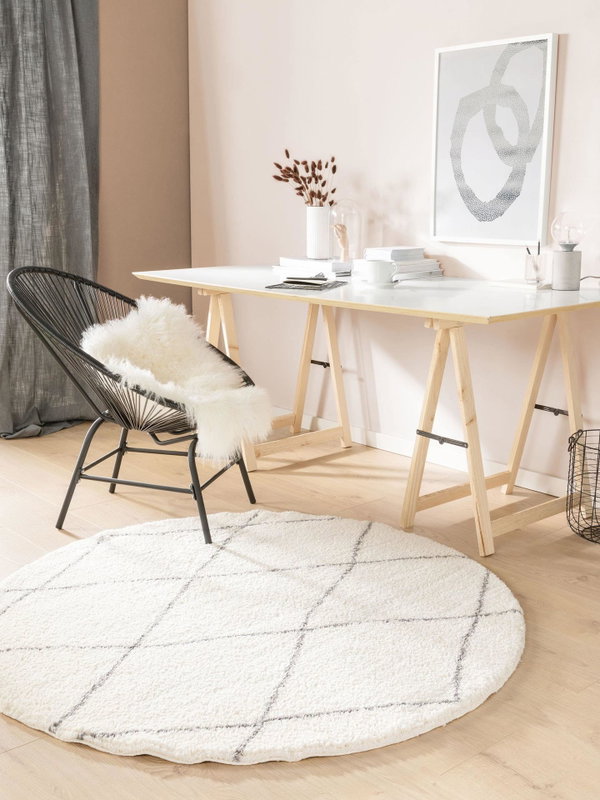 Design Hochflorteppich Benno Beige
