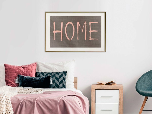 Poster 'Simply Home (Pink)'