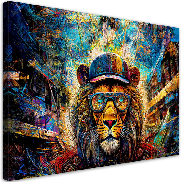 Kunstdruck auf Leinwand 'Urban Jungle King'