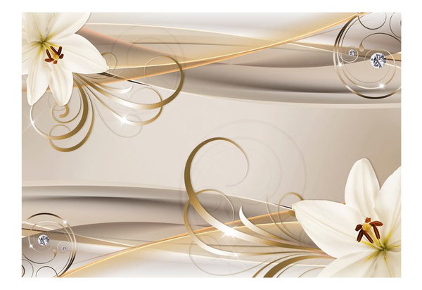 Tapete 'Lilies and The Gold Spirals'