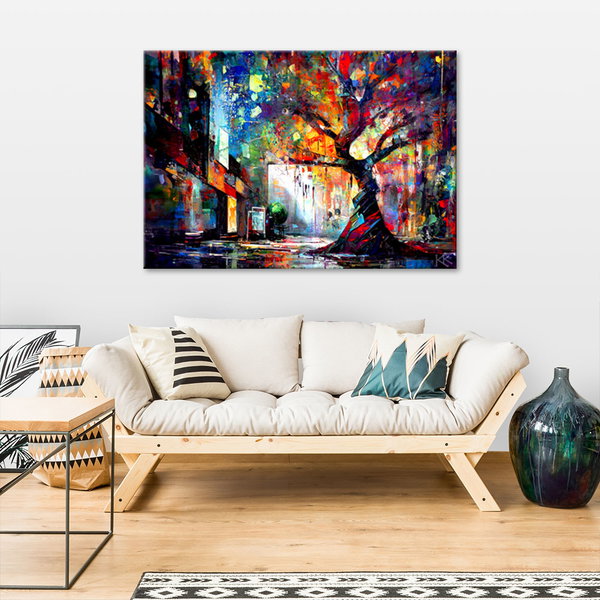 Kunstdruck auf Leinwand 'Urban Kaleidoscope of Life 1'