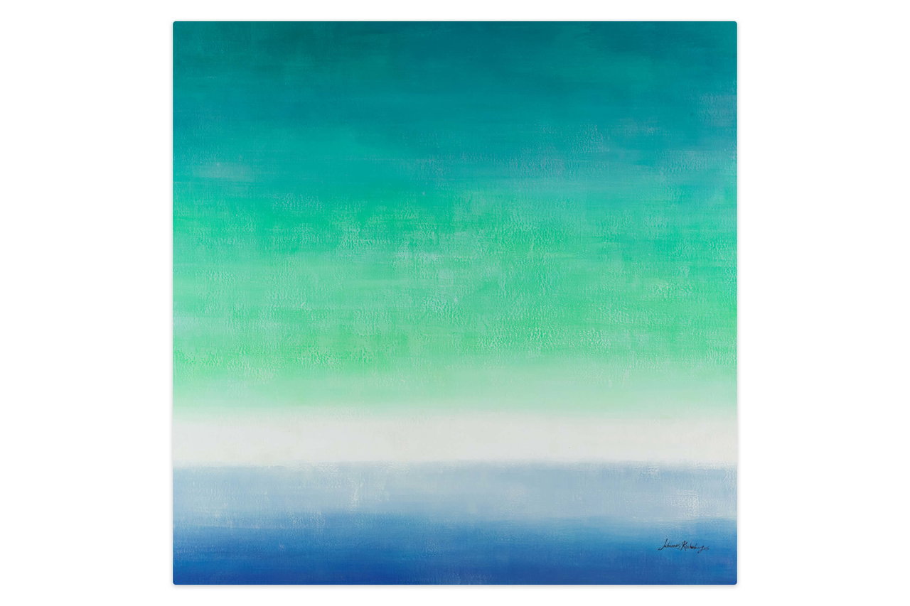 XXL Olieverf schilderijen 'Glowing Northern Light' | Handgeschilderd unicum in de ruimte.