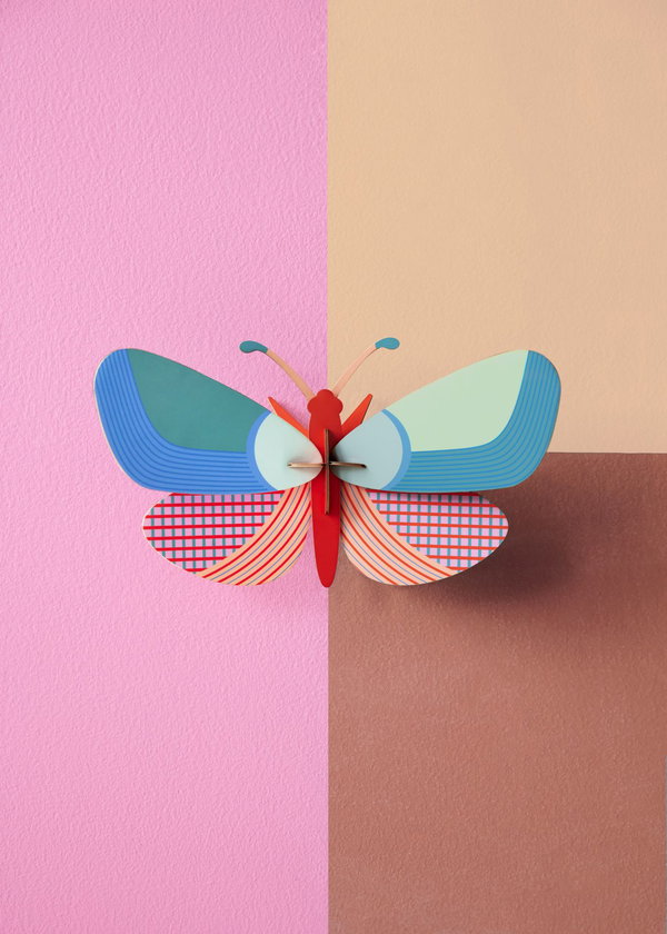 Wanddeko Papier 'Geometrischer Schmetterling'