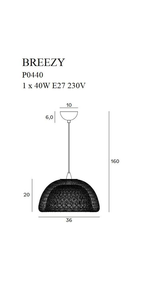 Pendant Light 'Breezy 1B'