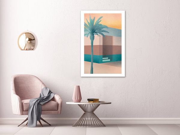 Kunstdruck auf Leinwand 'Pastel Alley Vertical'
