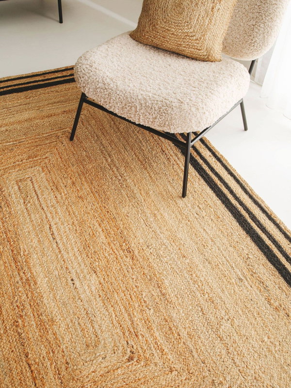 Design Juteteppich Jutta Schwarz