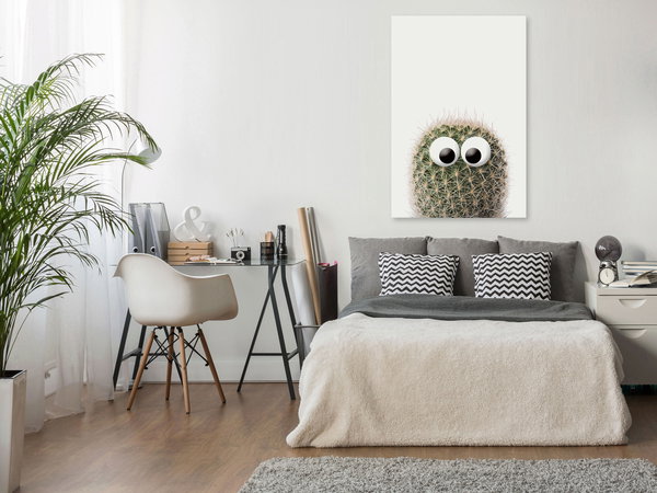 Kunstdruck auf Leinwand 'Cactus With Eyes Vertical'
