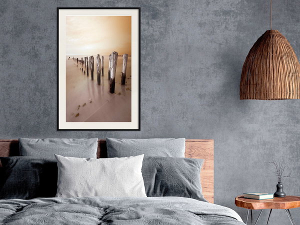 Poster 'Breakwater in Sepia'