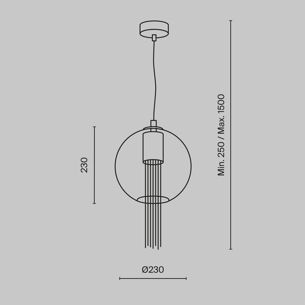 Pendelleuchte 'Flusso 2'