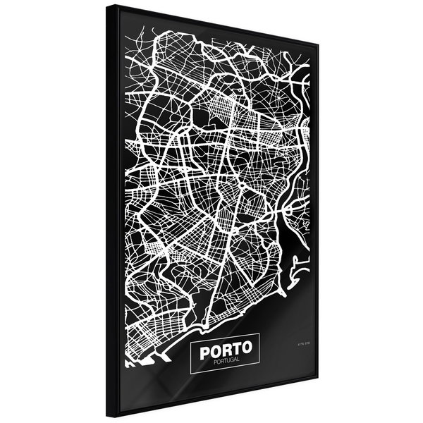 Poster 'City Map: Porto (Dark)'
