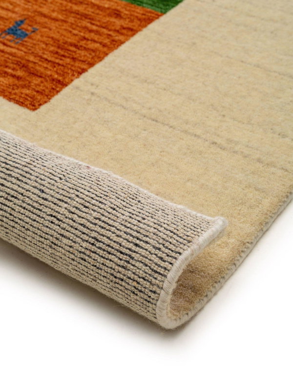 Tappeto fatto a mano 'Jamal Multicolour/Beige' 80x150cm