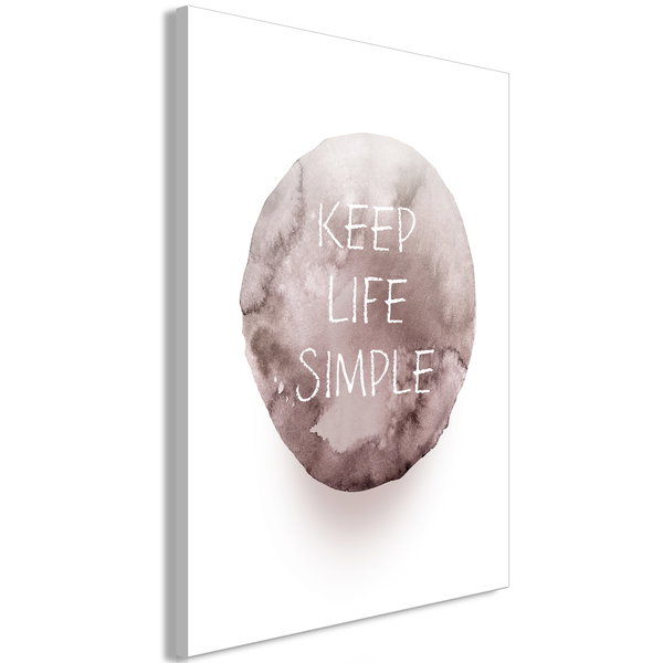 Impressão em tela 'Keep Life Simple Vertical'