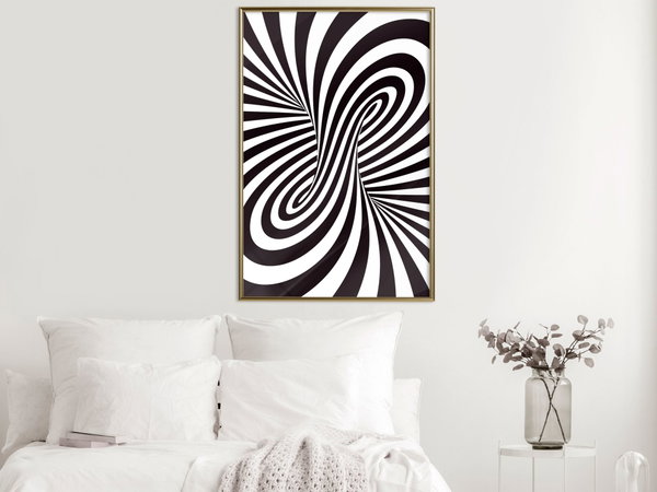 Poster 'Black and White Swirl'