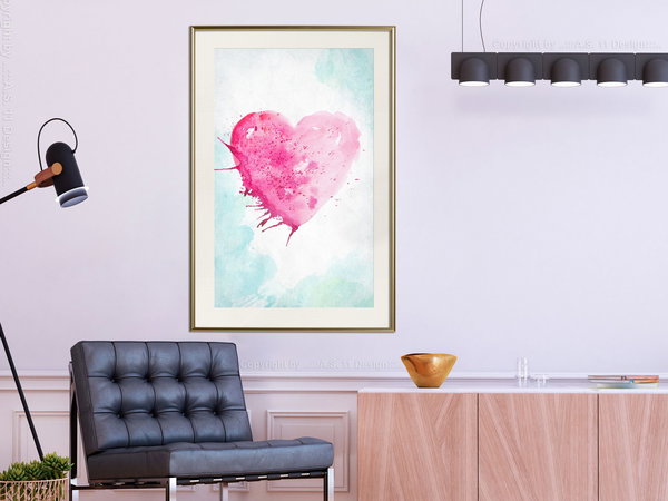 Poster 'Watercolour Heart'