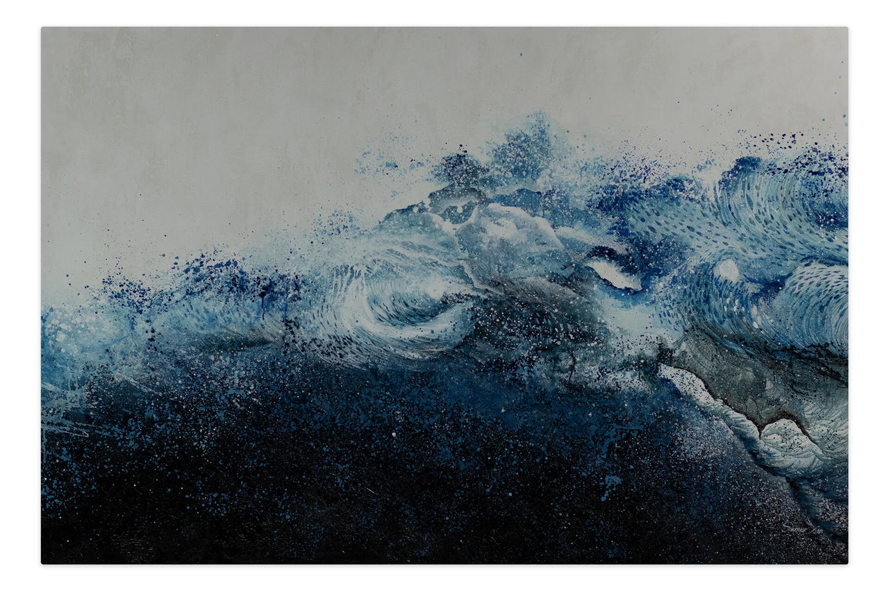 XXL Olieverf schilderijen 'Summer Waves' | Handgeschilderd unicum in de ruimte.